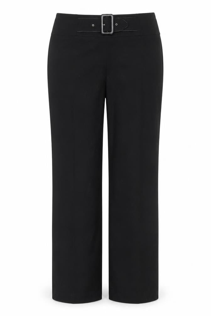 John Richmond Women’s Black Size 12 Slim Fit Belted Dress Pants