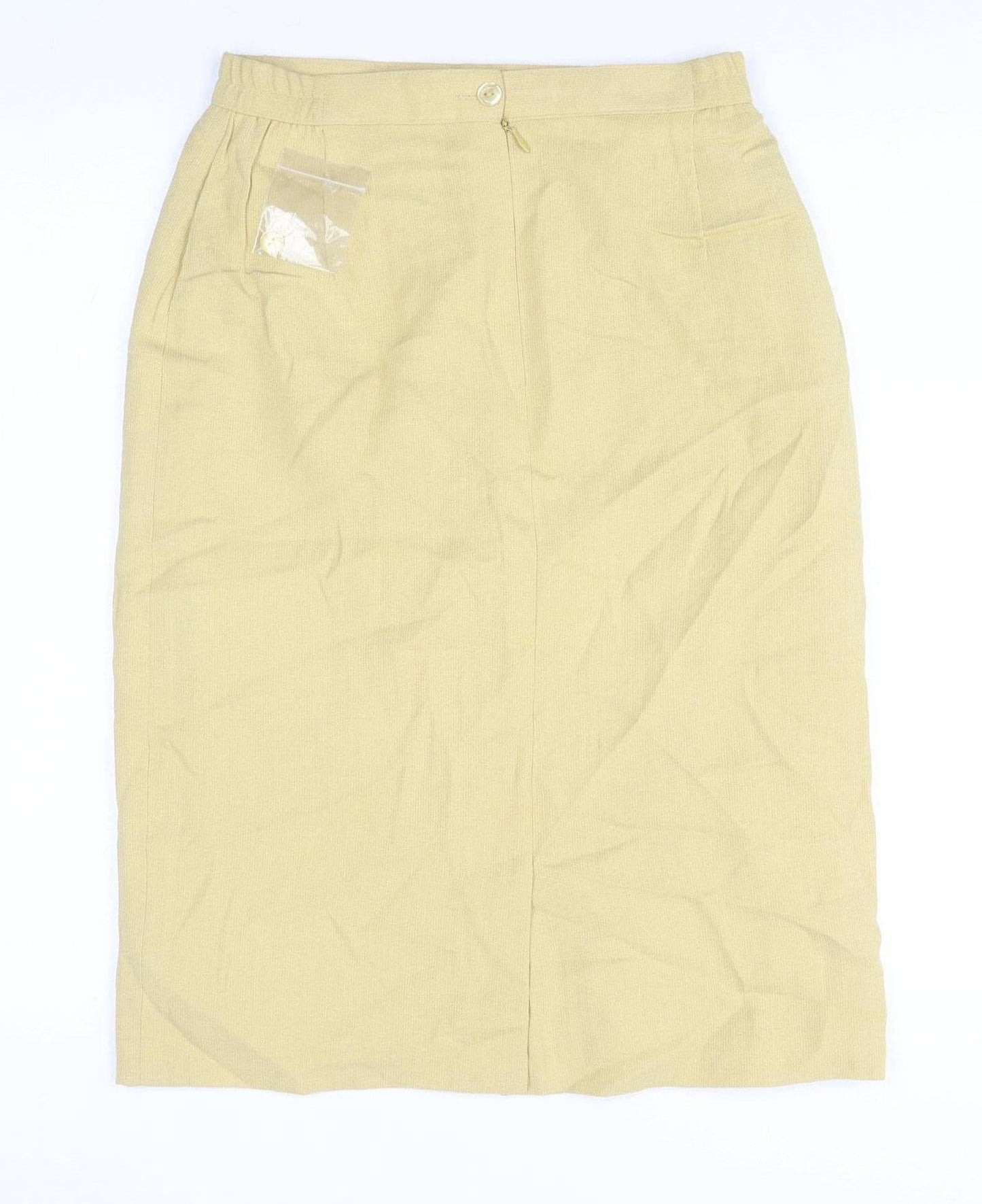 Eastex Women’s Beige Wool Blend Knee Length Pencil Skirt Size 10