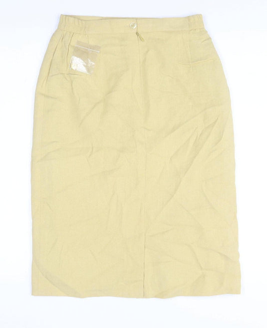 Eastex Women’s Beige Wool Blend Knee Length Pencil Skirt Size 10