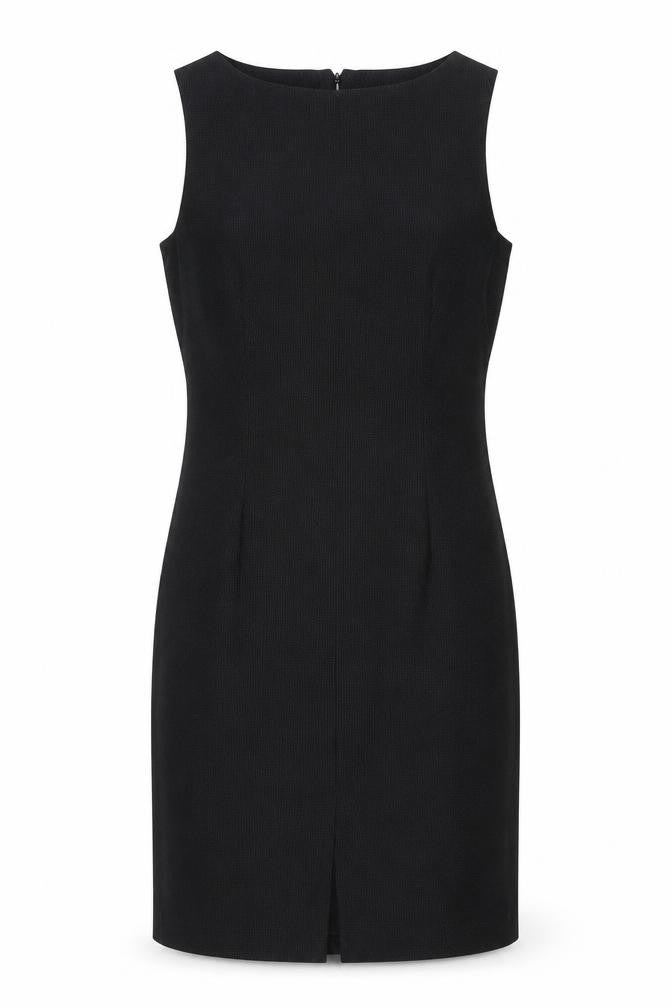 Next Womens Black Sheath Dress UK 8 Round Neck Sleeveless Workwear