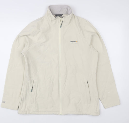 Regatta Women's Beige Softshell Jacket Size 14 Full Zip Outdoor Coat