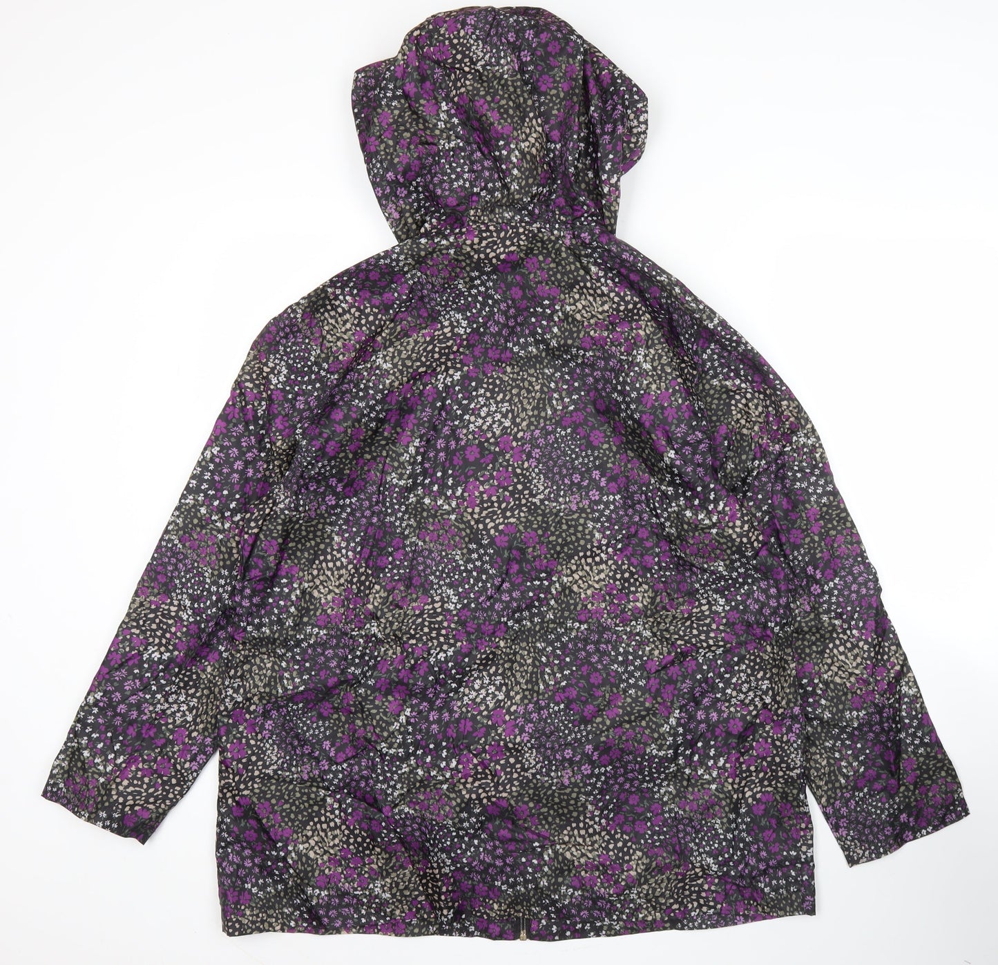 Bonmarché Women’s Multicoloured Floral Rain Coat Jacket Size 14