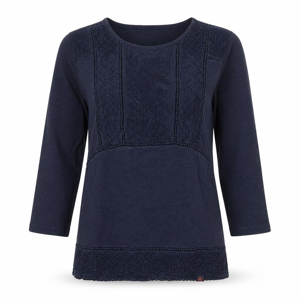 Womens UK Size M Superdry Blue Cotton Blouse