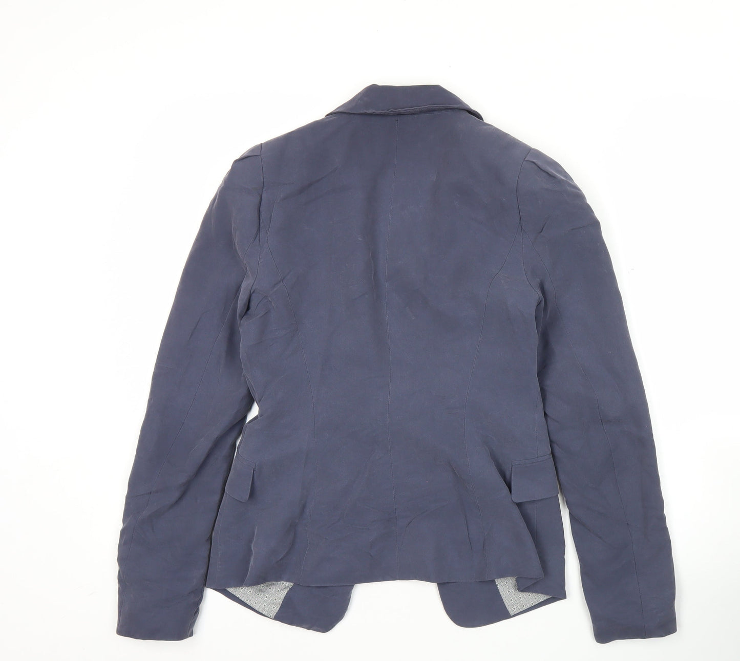 H&M Women’s Blue Blazer Jacket Size 4 Regular Fit Workwear