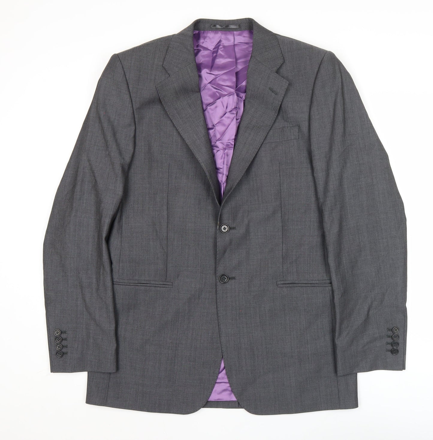 Charles Tyrwhitt Men’s Grey 38L Wool Blazer Jacket Classic Fit