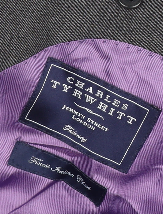 Charles Tyrwhitt Men’s Grey 38L Wool Blazer Jacket Classic Fit