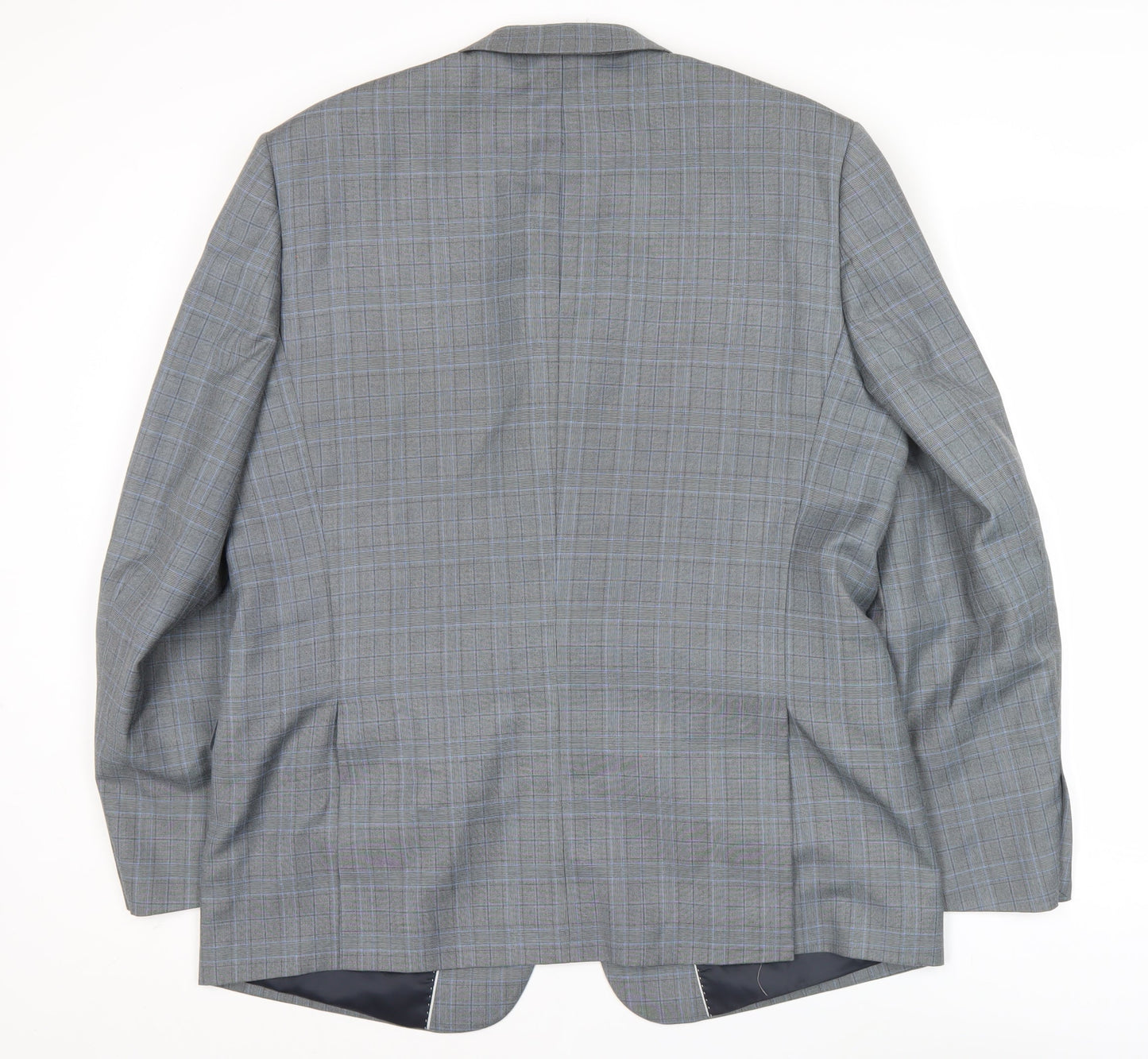French Connection Men’s Grey Check Blazer Jacket 44R Two-Button Smart