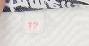 Hamells Womens Ivory Embroidered Button-Up Shirt Size 12