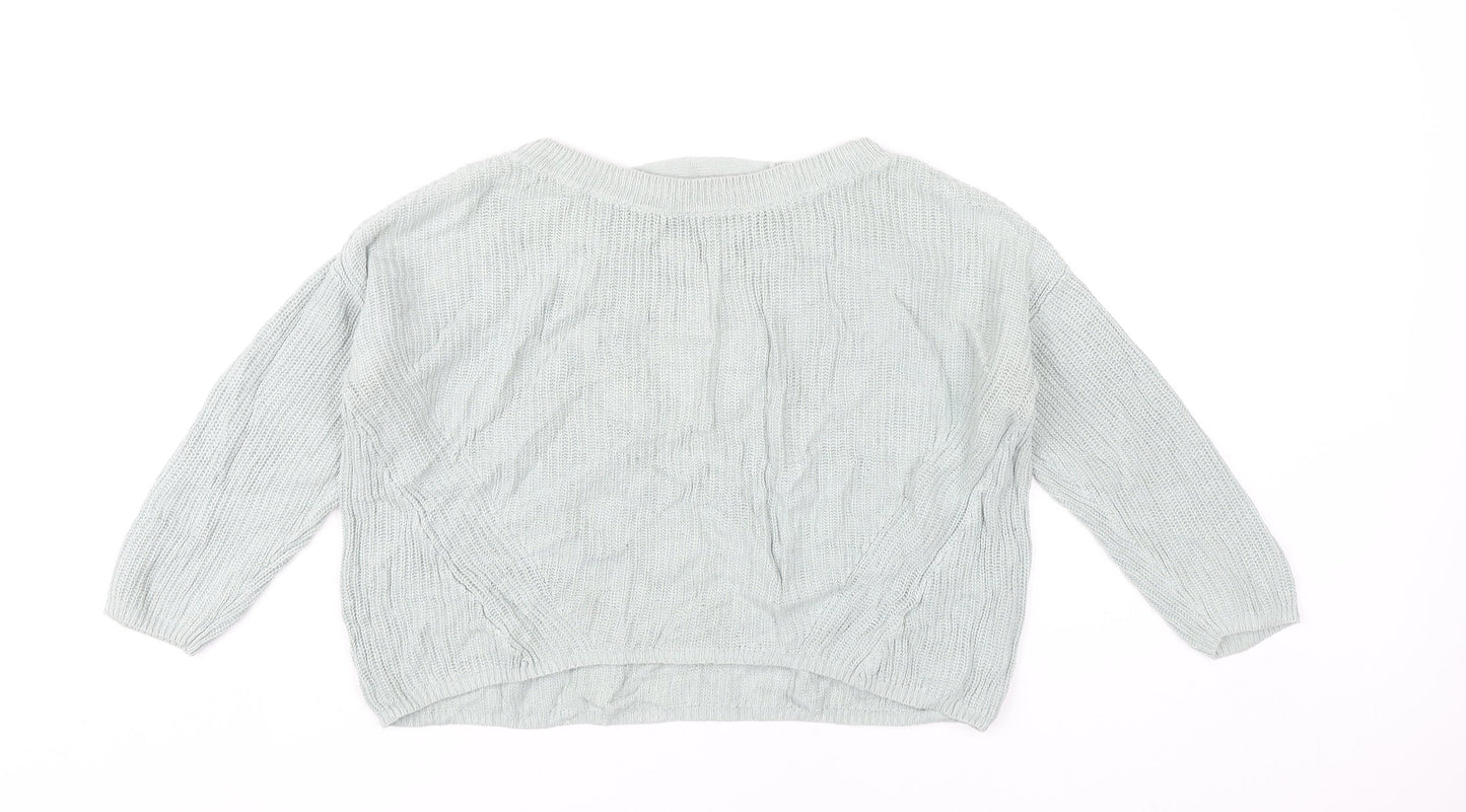 Express Women’s Grey Knit Pullover Jumper Size S Long Sleeve