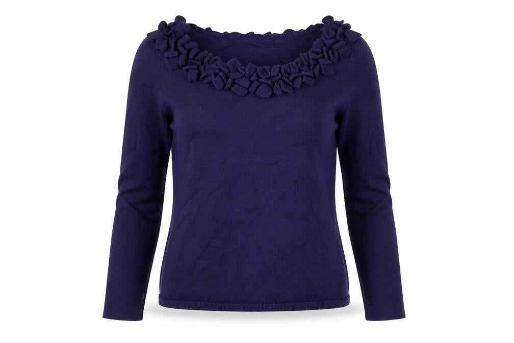 Womens UK Size M L.K. Bennett Purple Wool Blouse