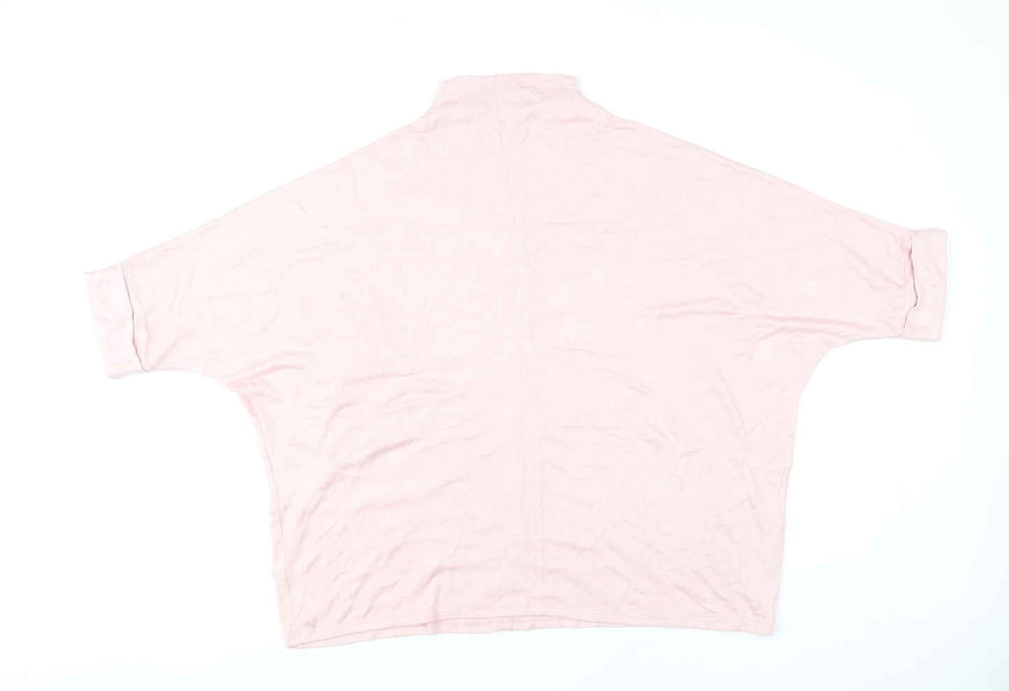 Apricot Womens Pink High Neck Relaxed Pullover Jumper Size 16