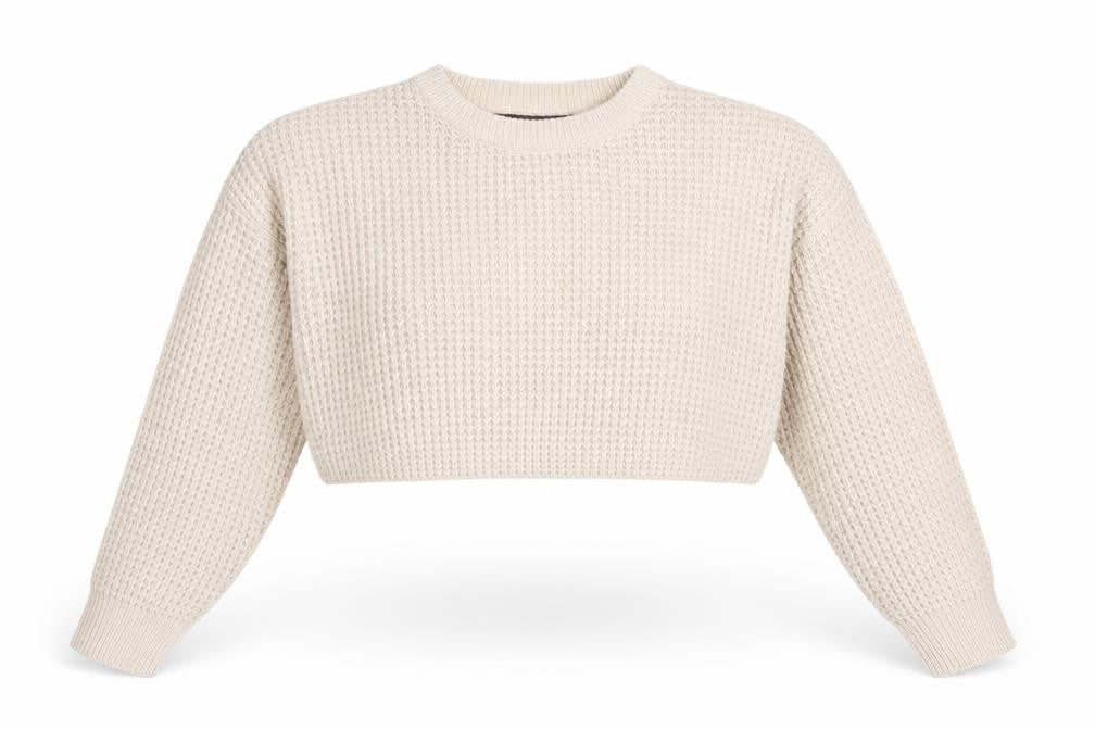 Missguided Women’s Beige Crew Neck Waffle Knit Jumper Size 10-12