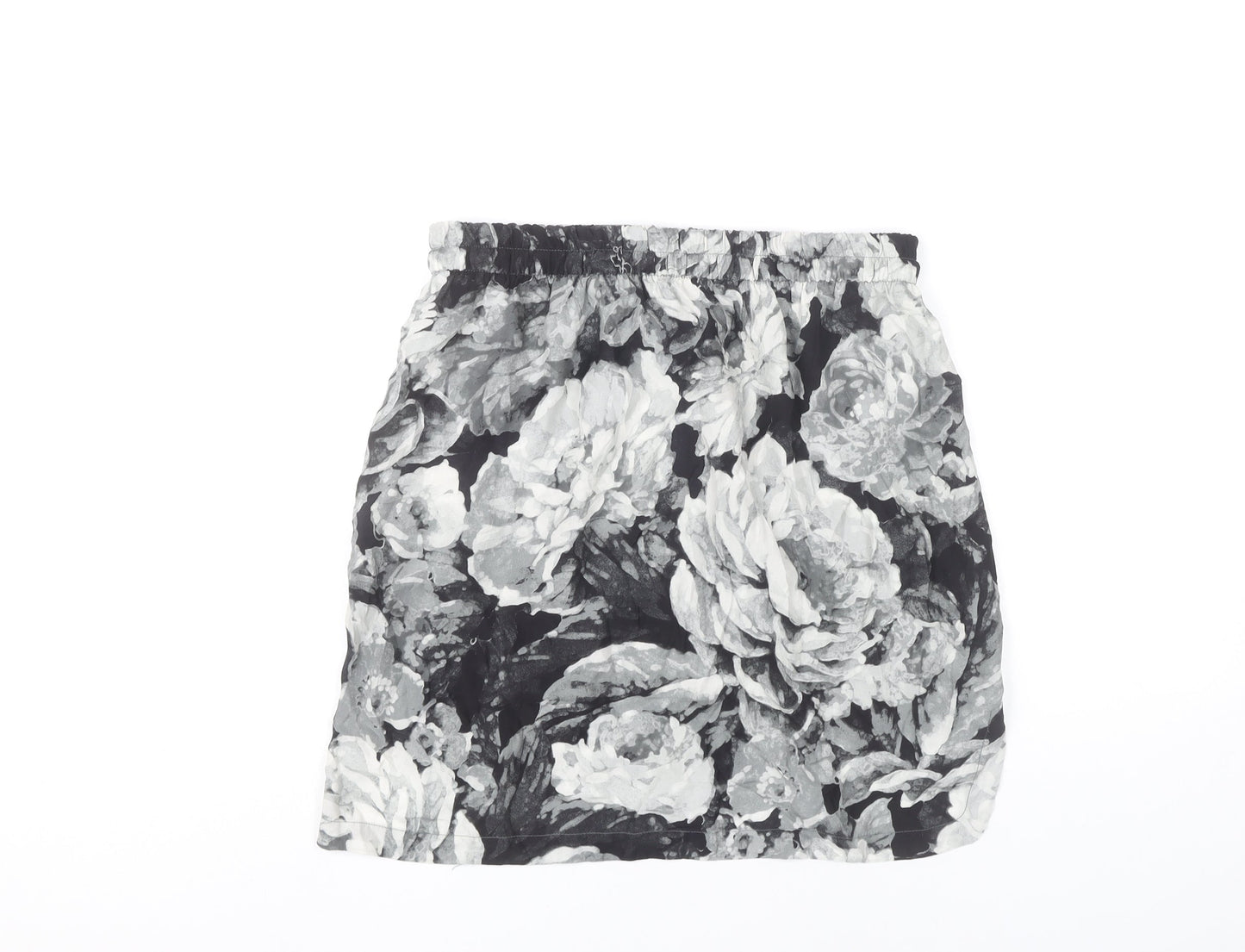 Zara Woman Silk Floral Skirt Women M Multicolour Short Pencil