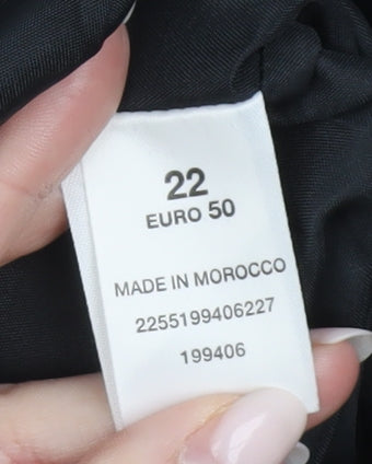 Essence Women’s Black Size 22 Pencil Skirt Floral Lined Knee Length