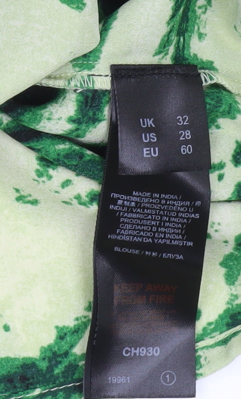 JD Williams Women’s Green Tie Dye Tunic Blouse Size 32 Long Sleeve