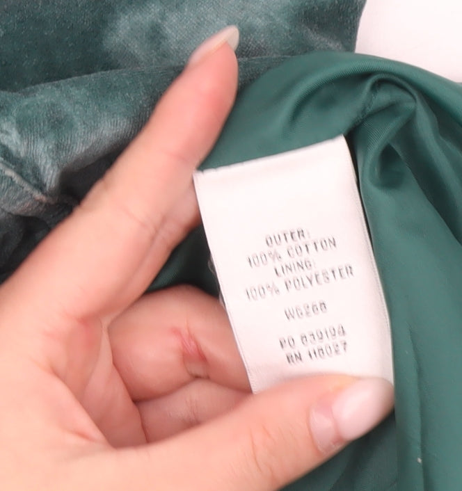 Boden Women’s Green Cotton Velvet A-Line Midi Skirt Size 10