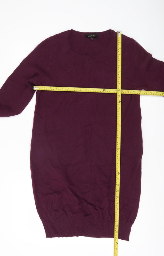 Jaeger Women’s Purple Cashmere Jumper Size M Long Sleeve Crew Neck