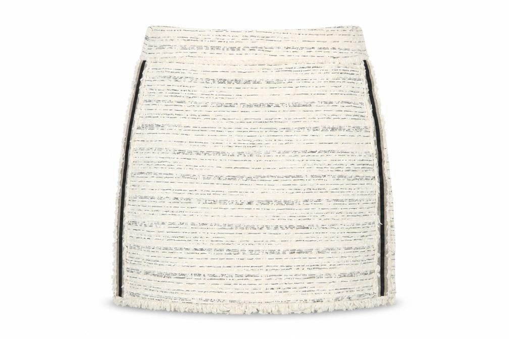 Zara Basic Women Ivory XS Tweed Pencil Skirt Workwear Business Casual