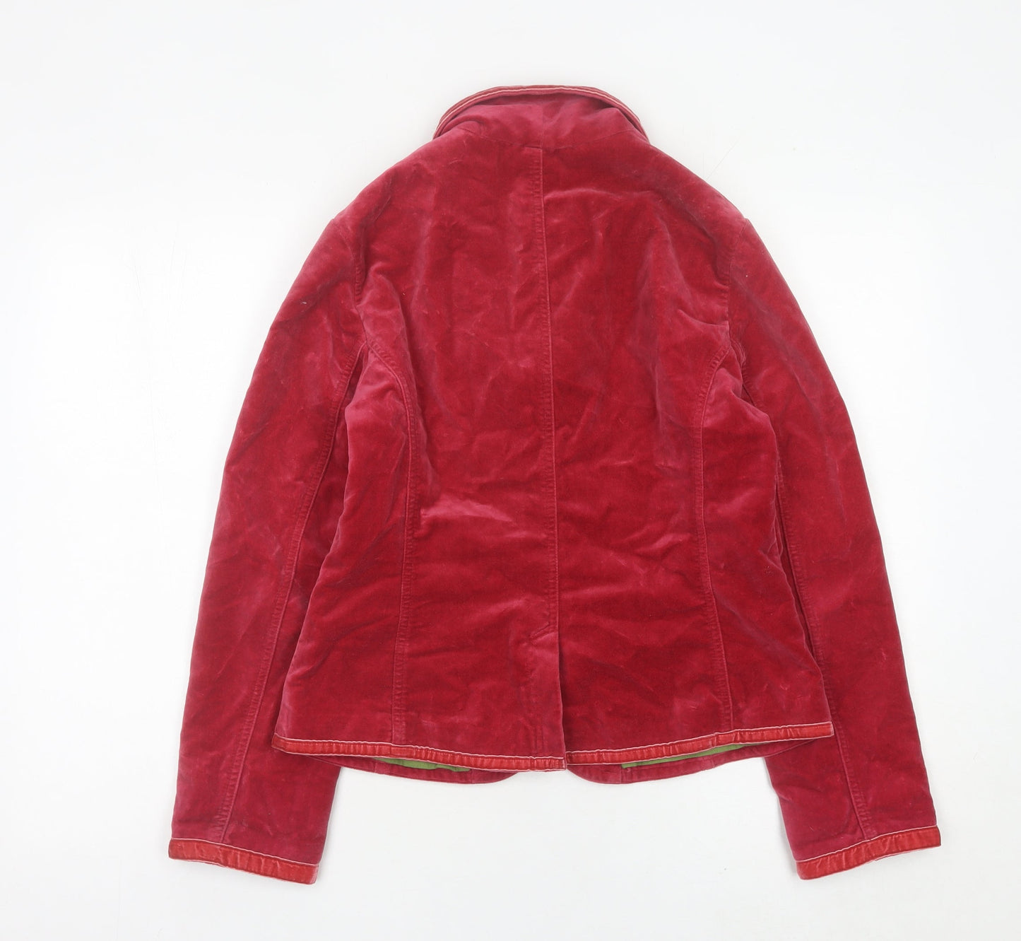 Boden Women’s Red Velvet Cotton Blazer Jacket Size 12