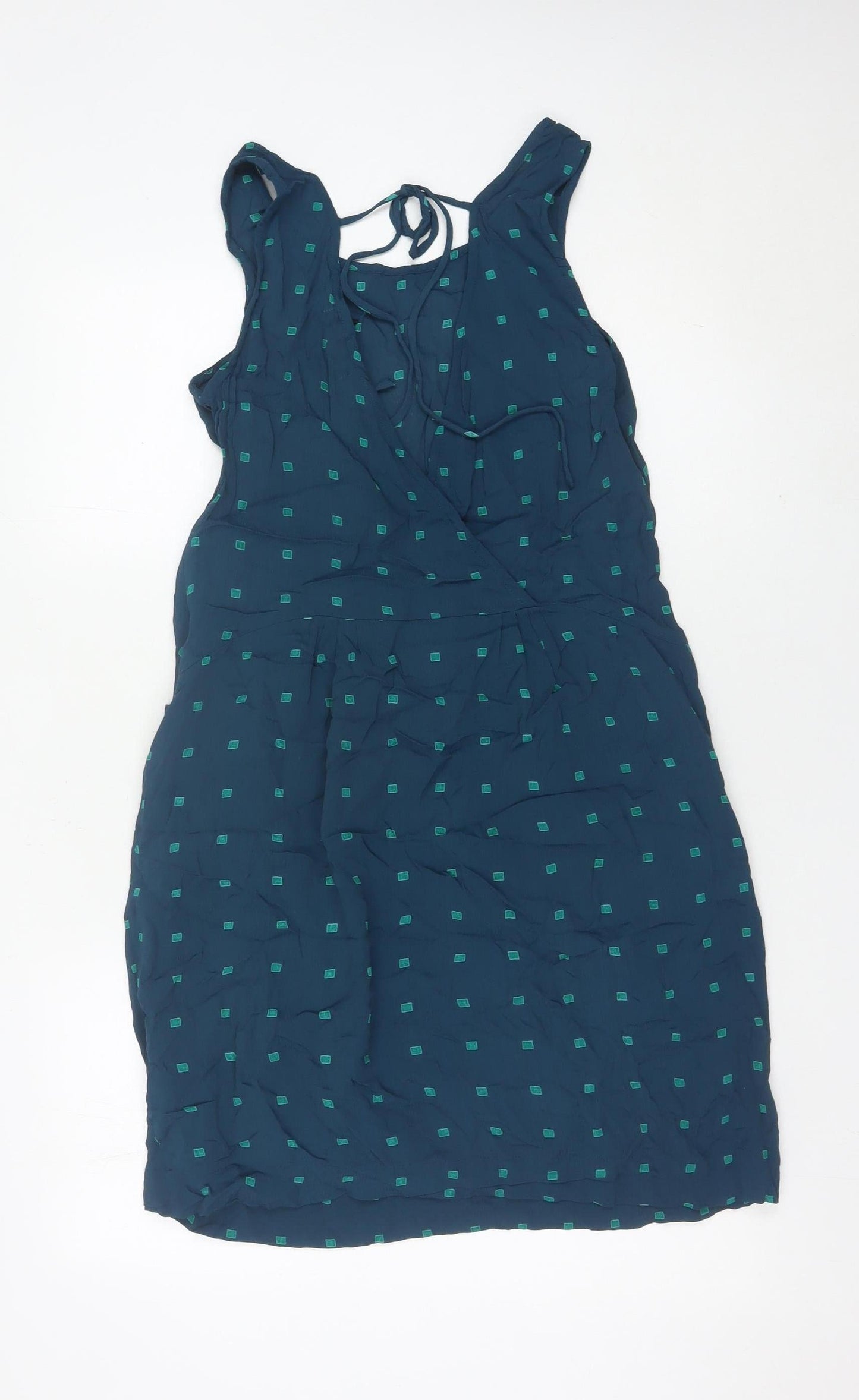 Nice Things Women Blue Viscose Shift Dress Size 10 Sleeveless