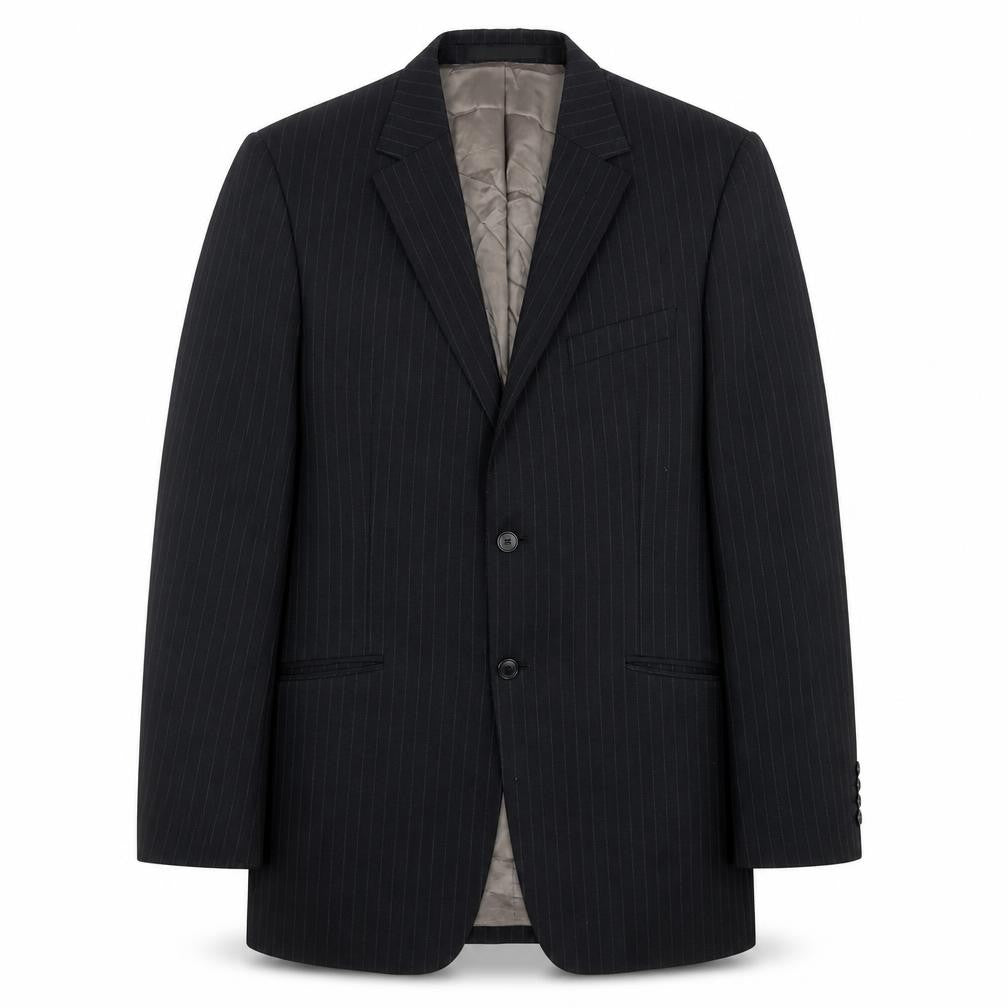 Marks and Spencer Men’s Grey Pinstripe Wool Blazer Jacket 40” Chest L