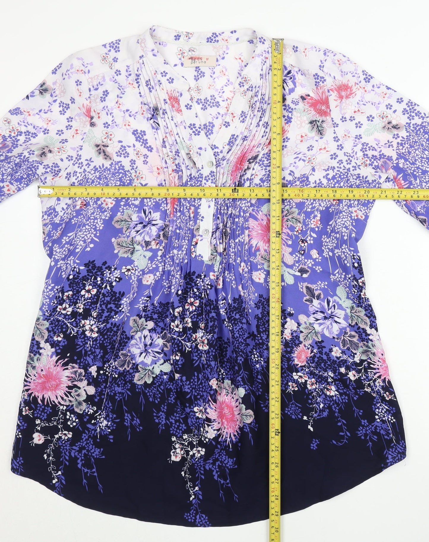 Marks and Spencer Womens Multicoloured Floral Tunic Blouse Size 16