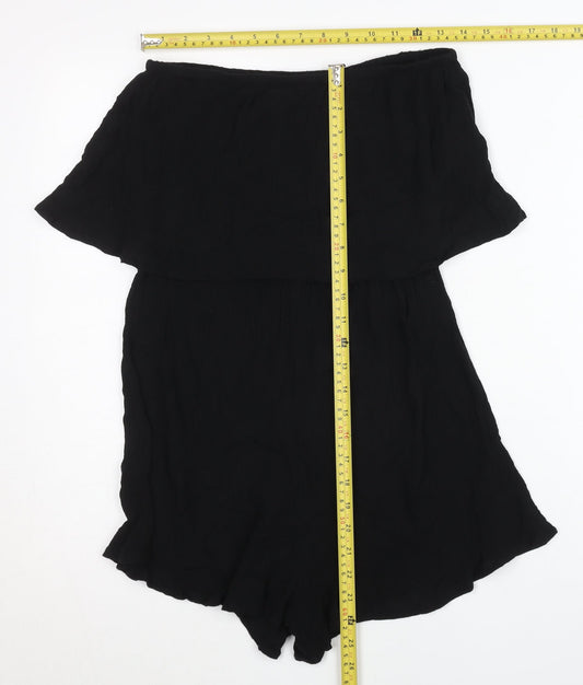 ASOS Women’s Black Tall S Off Shoulder Viscose Playsuit