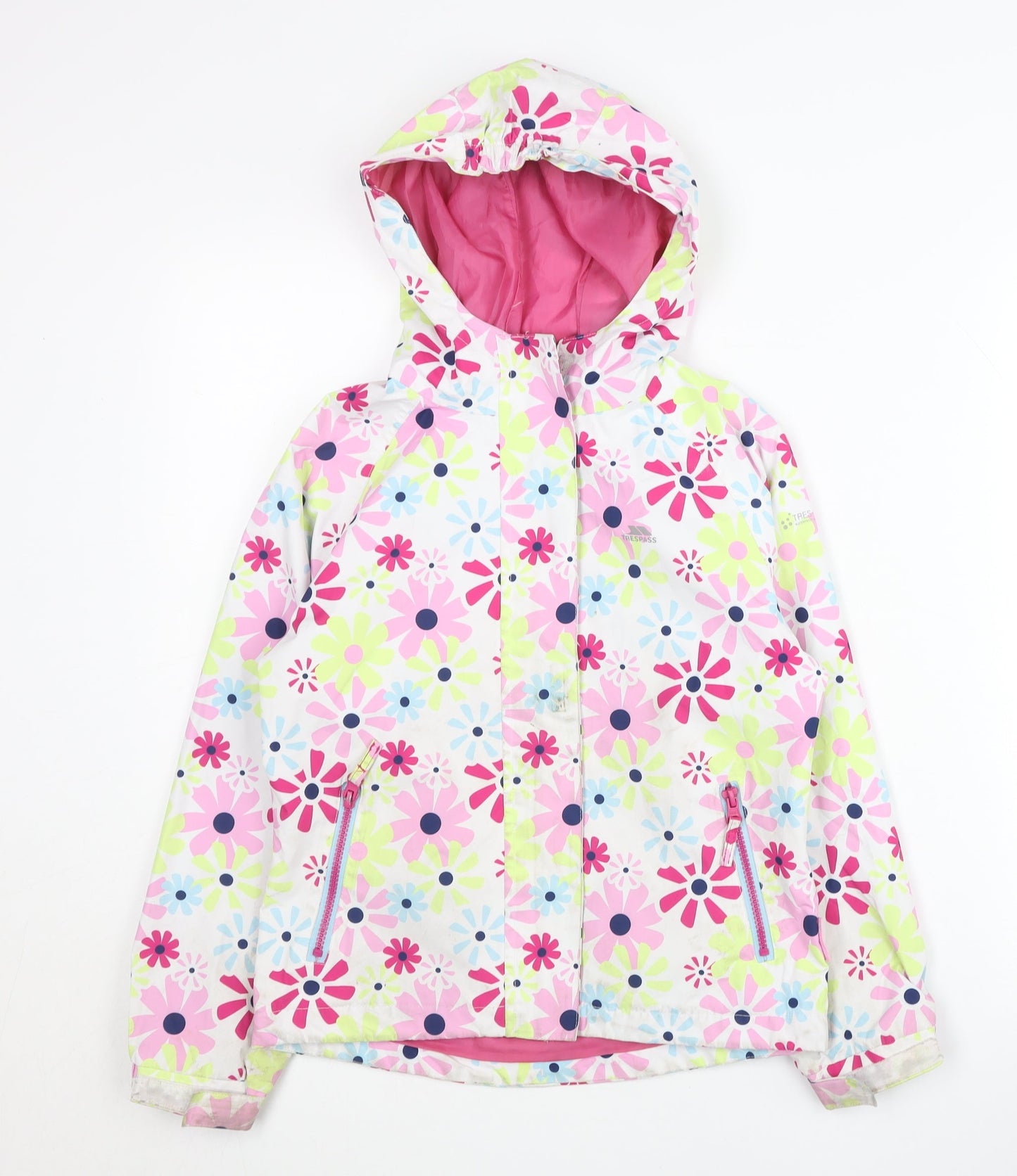 Trespass Girls Multicoloured Floral Waterproof Rain Coat Jacket 7 Years