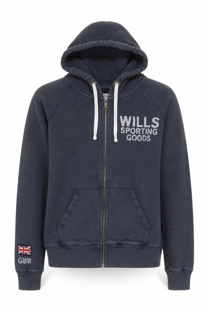 Womens UK 10 Regular Jack Wills Blue Full Zip Hoodie