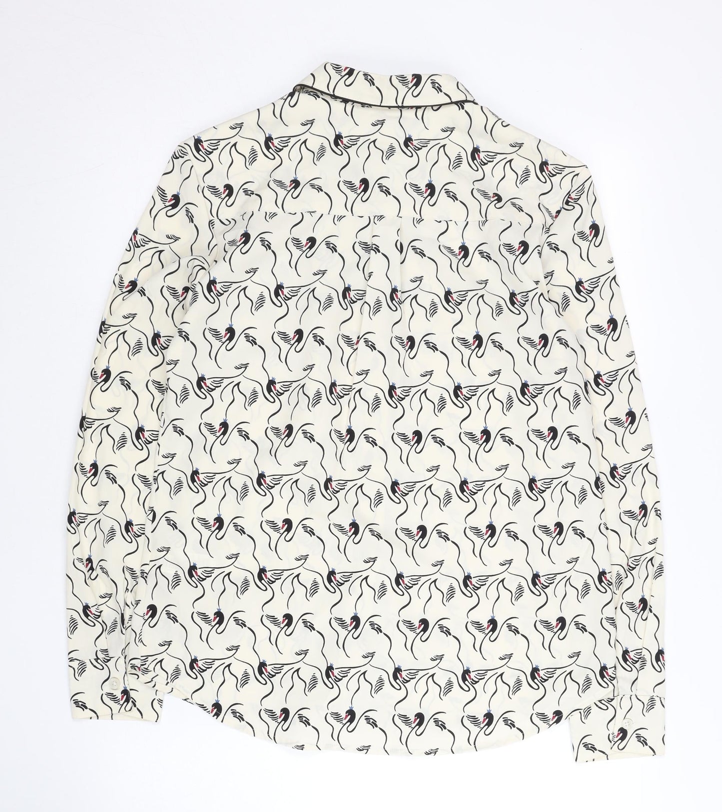 Next Women’s Ivory Animal Print Button-Up Shirt Size 10