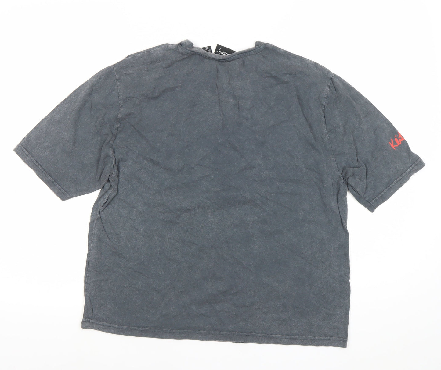 Keith Haring Womens Grey XS T-Shirt Short Sleeve Graphic Art Cotton