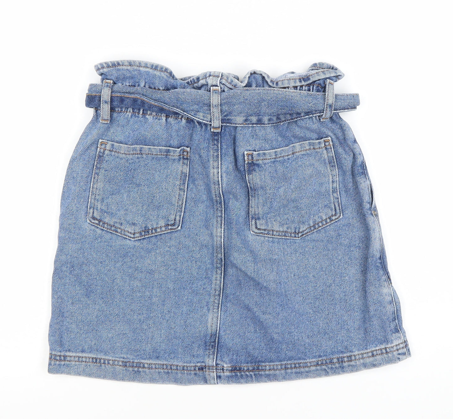 Denim Co Womens Blue Cotton Denim Short Skirt Size 8 High Rise Pockets
