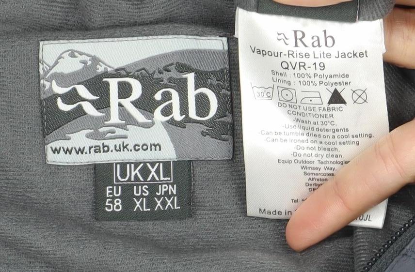 Rab Men’s Grey XXL Vapour Rise Lite Softshell Jacket Outdoor Hiking