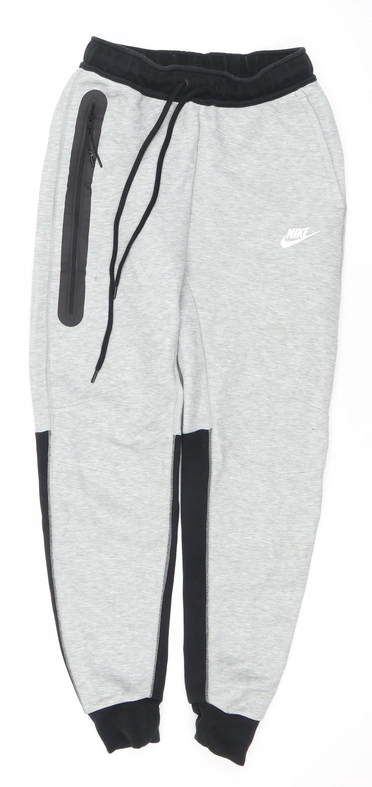 Nike Mens Grey Black XS Jogger Sweatpants Slim Fit Tapered