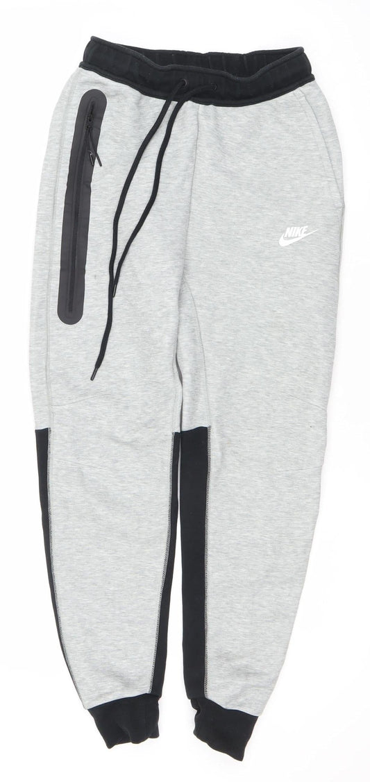 Nike Mens Grey Black XS Jogger Sweatpants Slim Fit Tapered