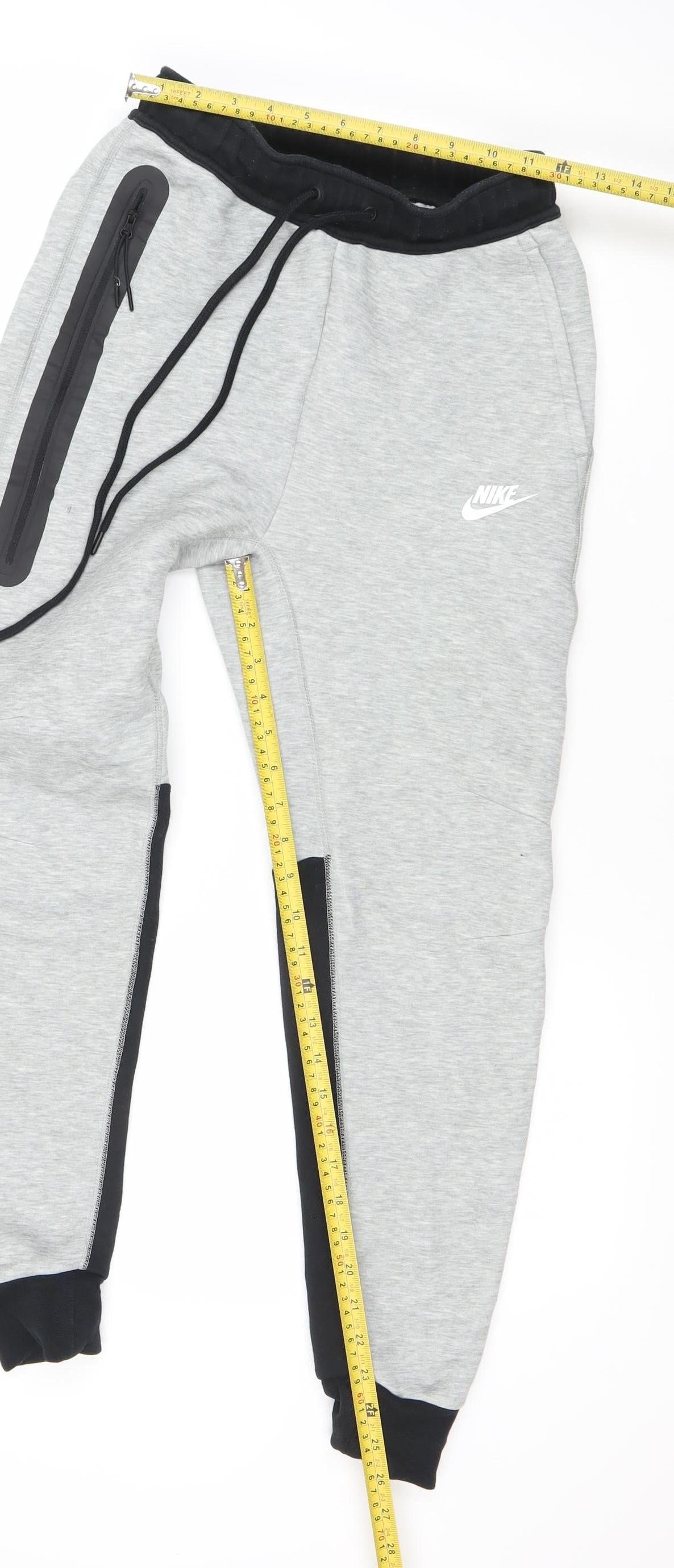 Nike Mens Grey Black XS Jogger Sweatpants Slim Fit Tapered