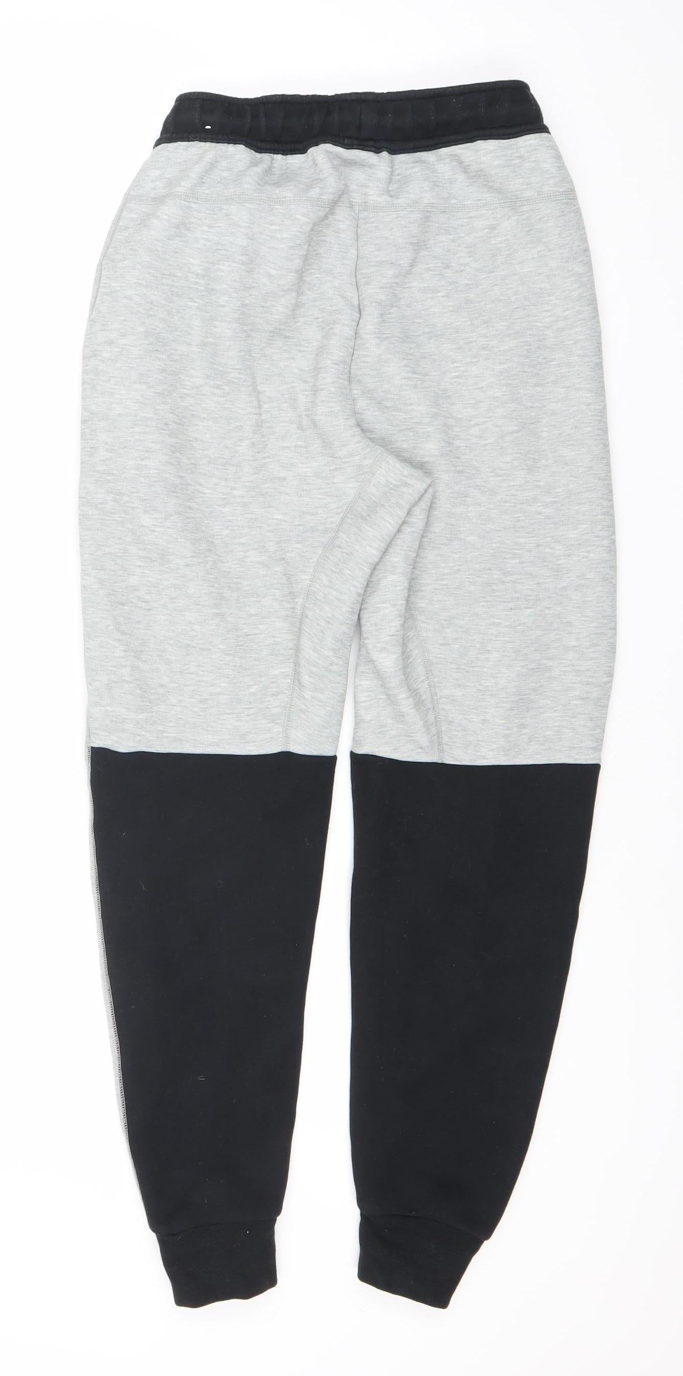 Nike Mens Grey Black XS Jogger Sweatpants Slim Fit Tapered
