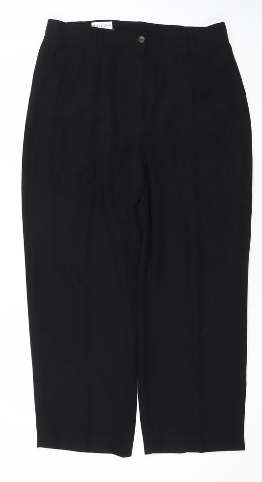 Marcona Women’s Black Size 14 Straight Leg Dress Pants