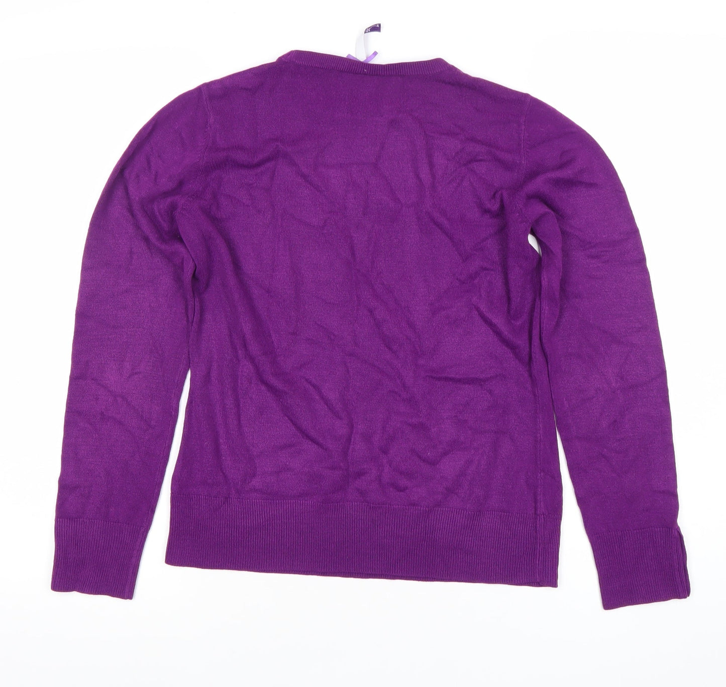 Papaya Women’s Purple Crew Neck Jumper Size 10 Long Sleeve Knit