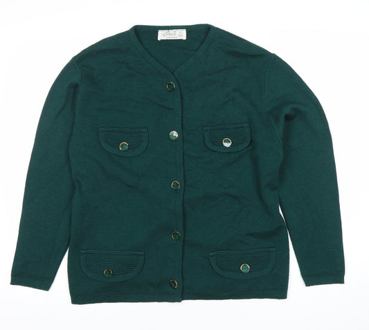 The Castle Collection Women’s Green Wool Acrylic Cardigan M