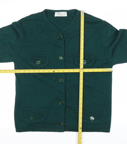 The Castle Collection Women’s Green Wool Acrylic Cardigan M