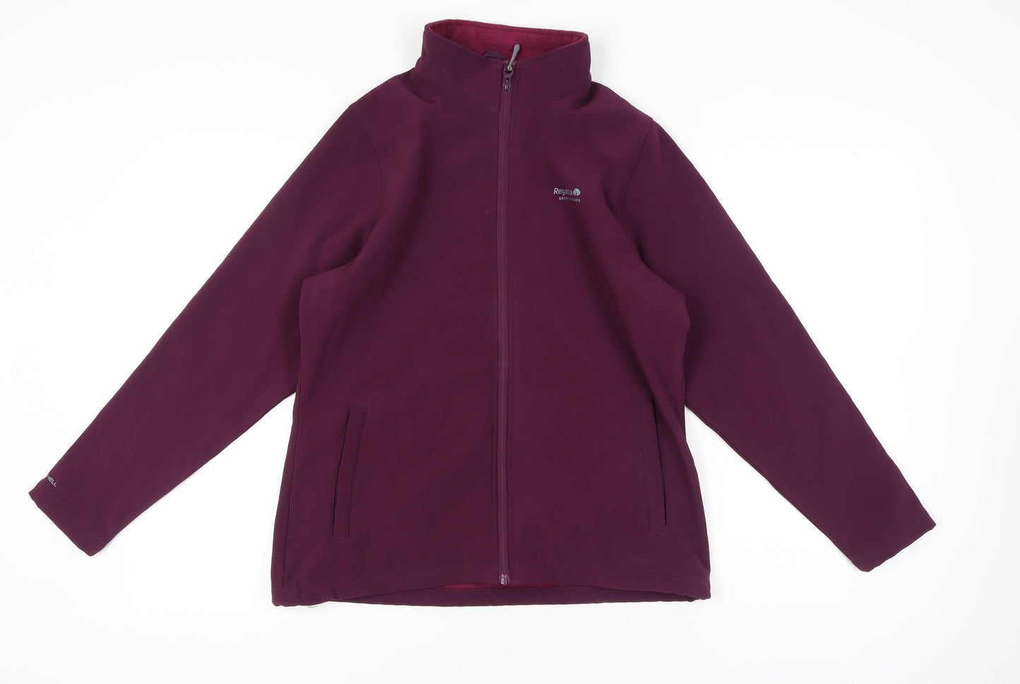 Regatta Womens Purple Softshell Jacket Coat Size 14 UK Zip Pockets Outdoor
