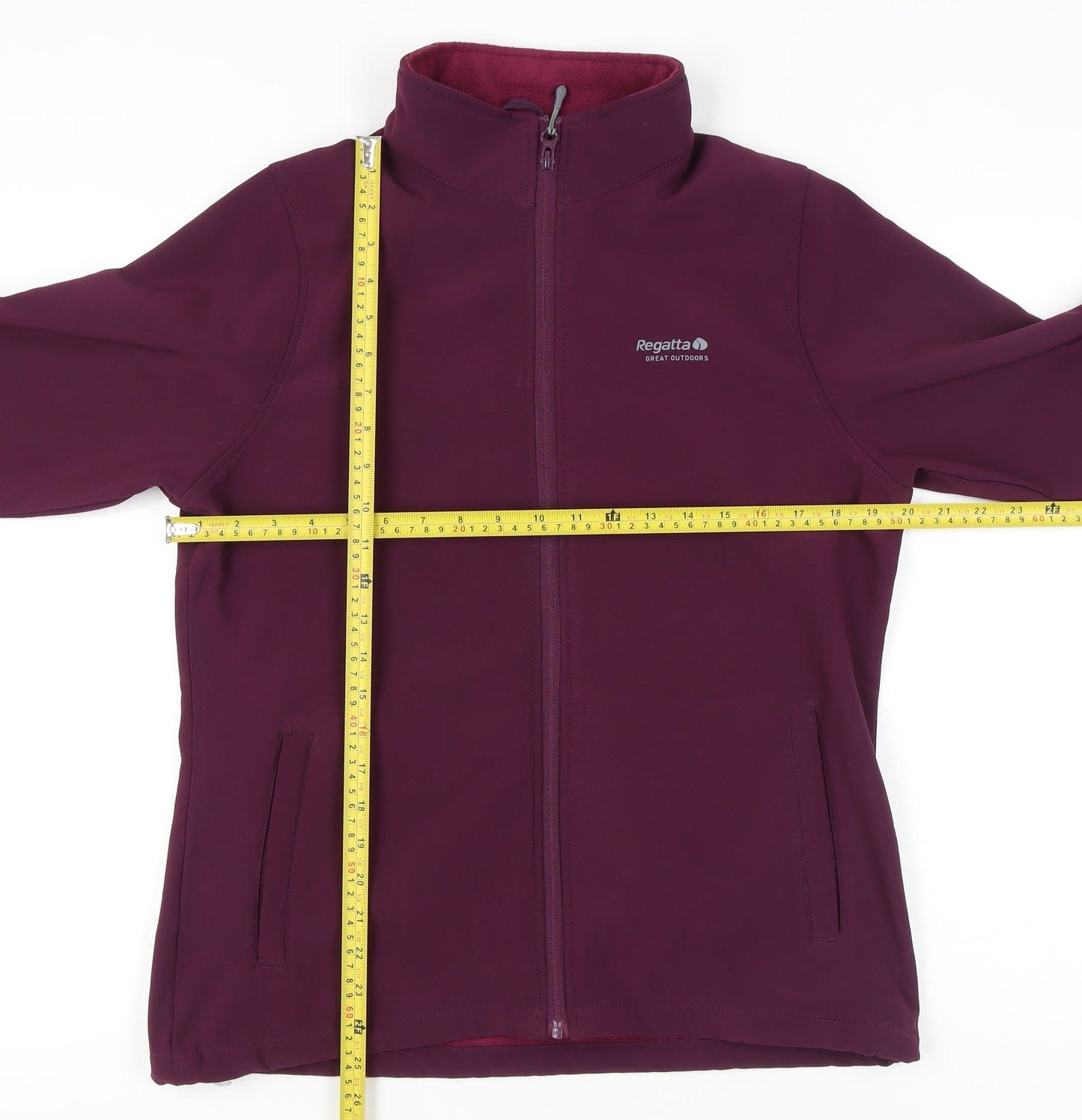 Regatta Womens Purple Softshell Jacket Coat Size 14 UK Zip Pockets Outdoor