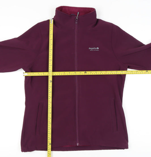 Regatta Womens Purple Softshell Jacket Coat Size 14 UK Zip Pockets Outdoor