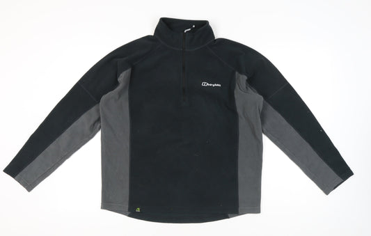 Berghaus Mens Black Fleece Pullover Sweatshirt Size L Outdoor Hiking