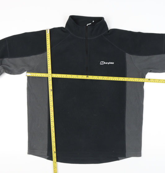 Berghaus Mens Black Fleece Pullover Sweatshirt Size L Outdoor Hiking