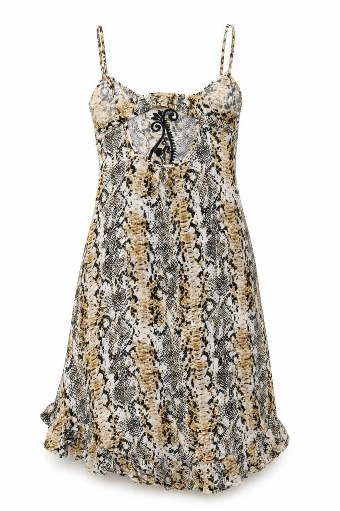River Island Women’s Multicoloured Animal Print Slip Dress M