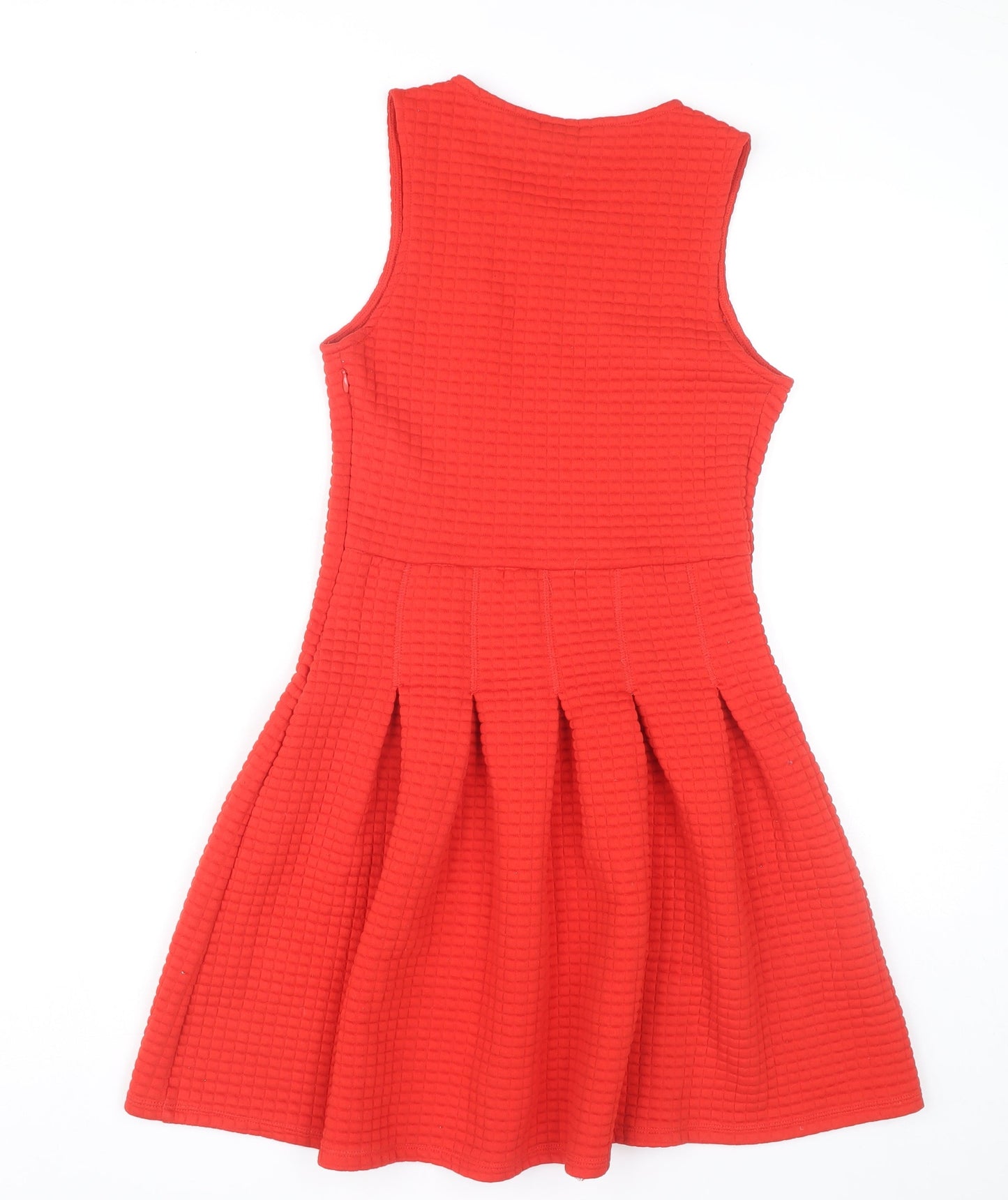 H&M Women’s Red XS Skater Dress Sleeveless Scoop Neck