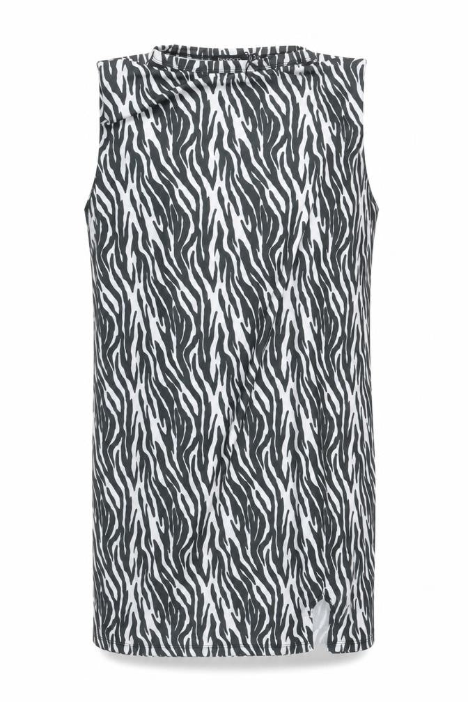 Boohoo Women’s Black Zebra Print Bodycon Mini Dress Size 8