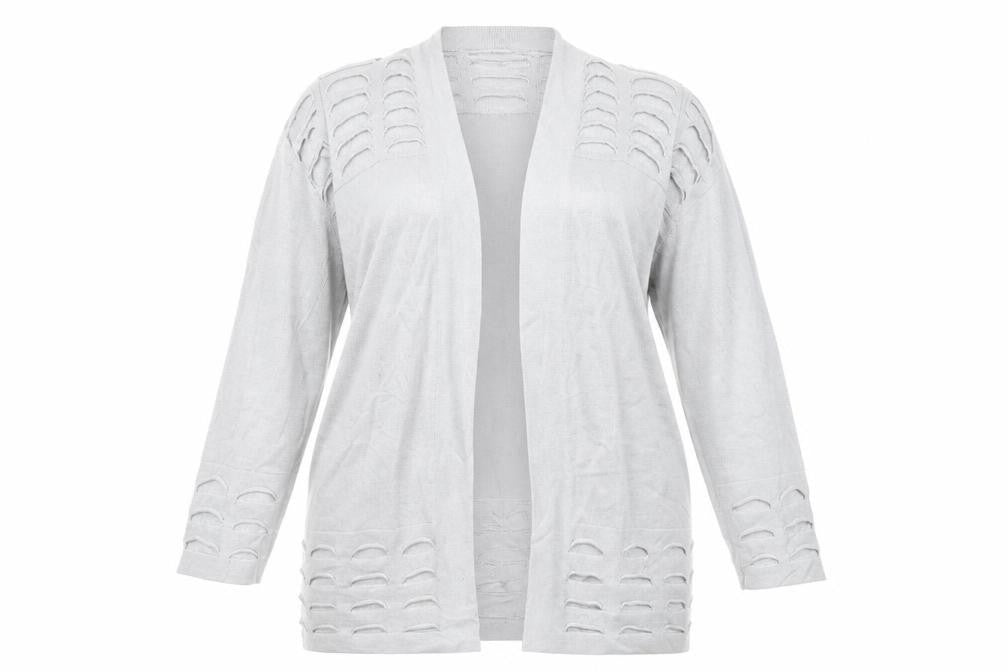 Marks and Spencer Women’s Grey Size 16 Open Knit Cardigan